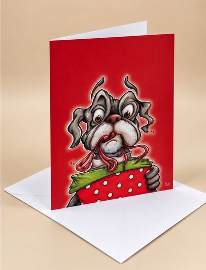 Carte de vœux – Chien rigolo #03 – Image 2