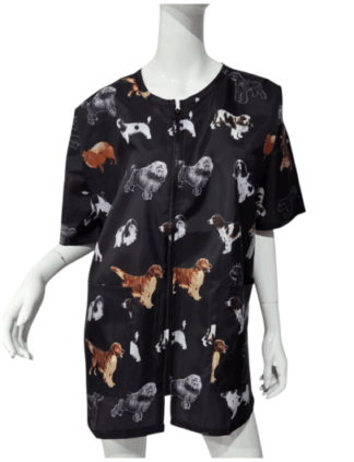 Sarrau régulier motif chien avec zip