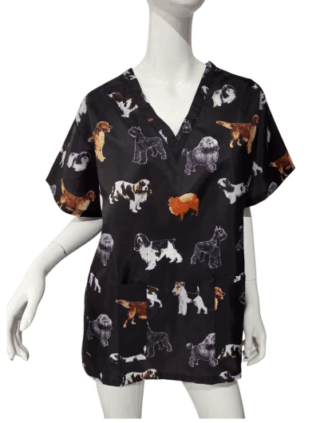 Sarrau régulier motif chien ave col