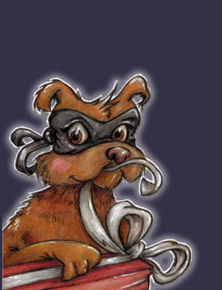 Carte de vœux – Chien espiègle #02