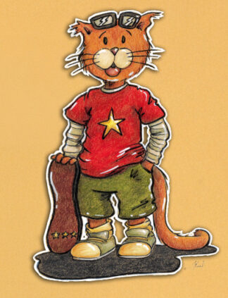 Carte de vœux – Chat décontracté #04